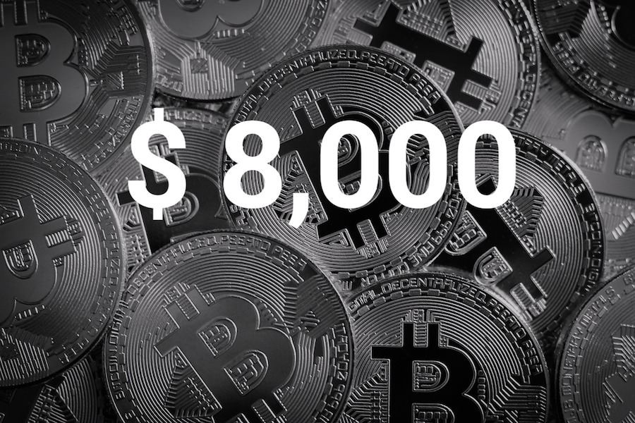 Bitcoin inches past the $ 8000 mark